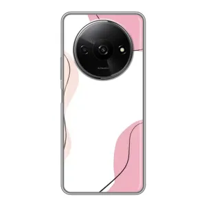 Чехол цветочный дизайн для Xiaomi Redmi A3 (Розовый фон)