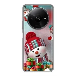 Чехлы на Новый Год Xiaomi Redmi A3 (Снеговик в шапке)