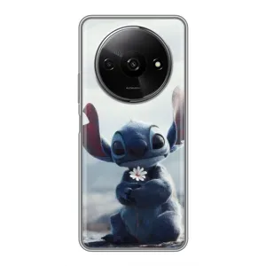 Чехол с рисунком Стич для Xiaomi Redmi A3 (Стич с цветочком)