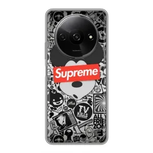 Чехол с Брендами одежды на Редми А3 (Supreme Маус)