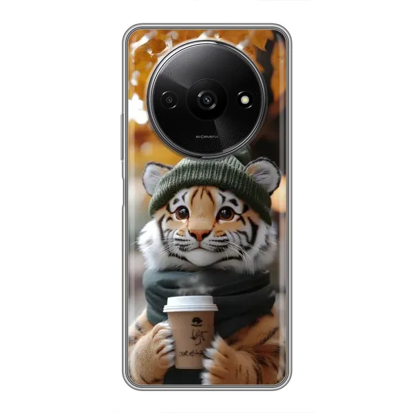 Чехол с рисунком «Тигр с кофе» для Xiaomi Redmi A3 Чехол с рисунком «Тигр с кофе» для Xiaomi Redmi A3