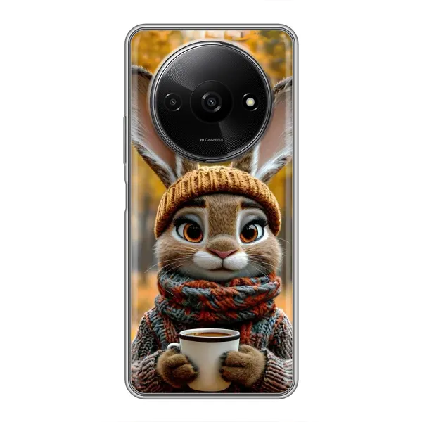 Чехол с рисунком «Зайчик с кофе» для Xiaomi Redmi A3 Чехол с рисунком «Зайчик с кофе» для Xiaomi Redmi A3