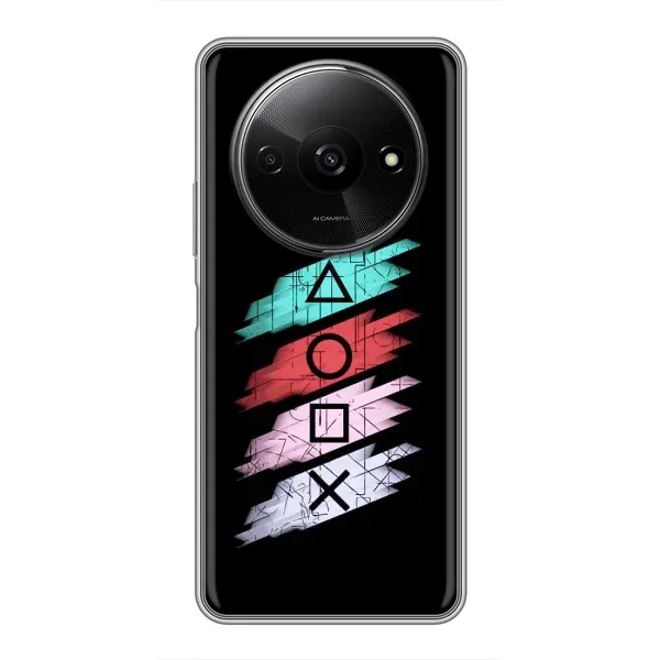 Чехол с рисунком «Значки Sony» для Xiaomi Redmi A3 Чехол с рисунком «Значки Sony» для Xiaomi Redmi A3
