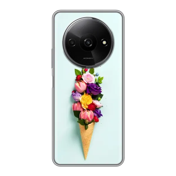 Чехол с рисунком «Цветок-мороженное» для Xiaomi Redmi A3x Чехол с рисунком «Цветок-мороженное» для Xiaomi Redmi A3x