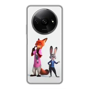 Силіконовий чохол з принтом Зоотрополіс для Xiaomi Redmi A3x (Джуді і Нік)