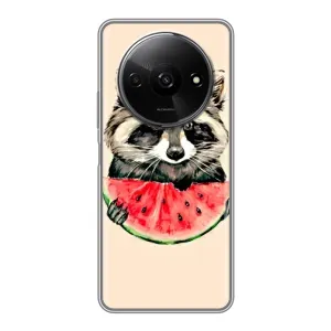 Силиконовый Чехол с Енотами на Xiaomi Redmi A3x (Енот)