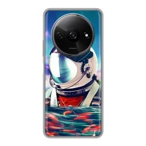 Силіконовый Чохол з принтом "Космонавти" на Xiaomi Redmi A3x (Космонавт у воді)