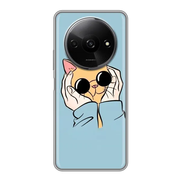 Чехол с рисунком «КОТИК в очках» для Xiaomi Redmi A3x Чехол с рисунком «КОТИК в очках» для Xiaomi Redmi A3x
