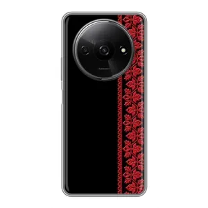 Силиконовый Чехол на Xiaomi Redmi A3x (Красная Вышиванка)