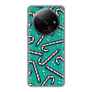 Силиконовый бампер на рождество для Xiaomi Redmi A3x (Леденцы)