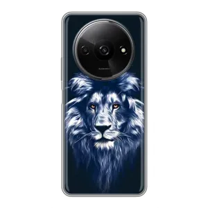 Чехол с картинкой на Xiaomi Redmi A3x (Лев - синий)