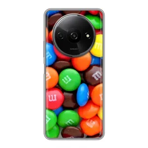 Чохол з зображенням смачної їжі для Xiaomi Redmi A3x (Різнокольорові M&M'S)