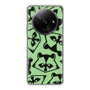 Силиконовый Чехол с Енотами на Xiaomi Redmi A3x (Мордочки Енота)