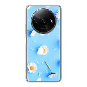 Чохол з Квітами для Xiaomi Redmi A3x (ромашки на блакитному)