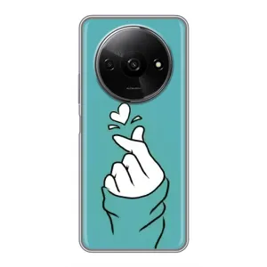 Чохол (Знак сердечка) для Xiaomi Redmi A3x (Сердечко на бірюзовому)