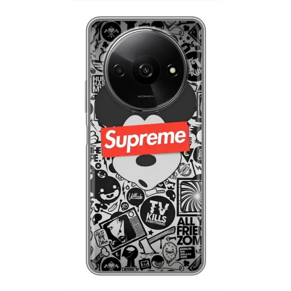 Чехол с рисунком «Supreme Маус» для Xiaomi Redmi A3x Чехол с рисунком «Supreme Маус» для Xiaomi Redmi A3x
