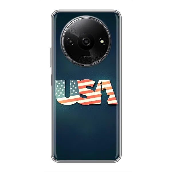 Чехол с рисунком «USA» для Xiaomi Redmi A3x Чехол с рисунком «USA» для Xiaomi Redmi A3x