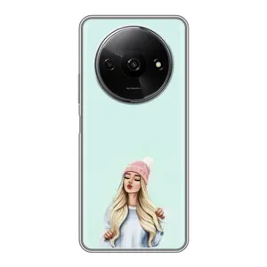 Силиконовый Чехол на Xiaomi Redmi A3x с картинкой Стильных Девушек (В шапке)