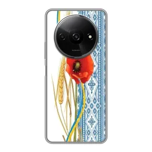 Силиконовый Чехол на Xiaomi Redmi A3x с картинкой Вышиванки (Вышиванка с цветком)