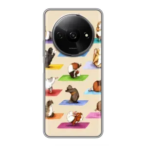 Чехол с Прикольным принтом на Xiaomi Redmi A3x (Ёга свинок)