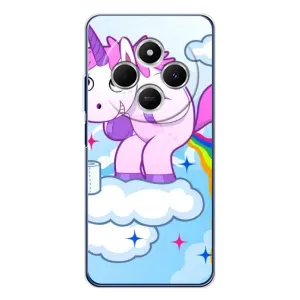 Чехол Unicorn на Xiaomi Redmi A4 5G (Радуга единорожка)
