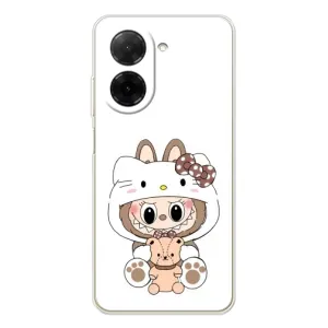 Чохол з принтом Лабубу для Xiaomi Redmi A5 (Білий Лабубу)