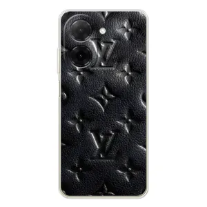 Текстурный Чехол Louis Vuitton для Редми А5 (Черный ЛВ)