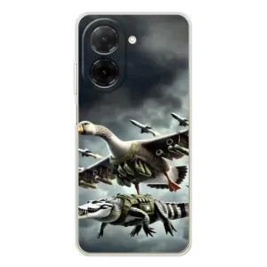 Чехол с мемами тралалело тралала для Xiaomi Redmi A5 (Гусини и крокодило)