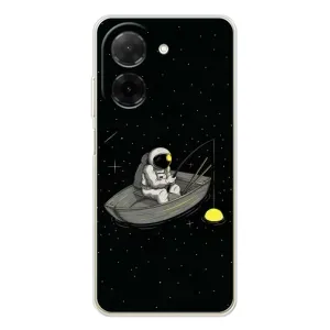 Силиконовый Чехол с принтом "Космонавты" на Xiaomi Redmi A5 (Космонавт на рыбалке)