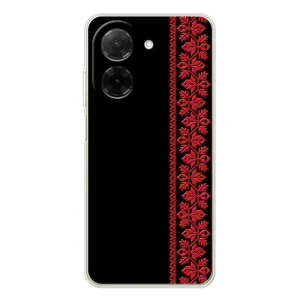 Силиконовый Чехол на Xiaomi Redmi A5 (Красная Вышиванка)