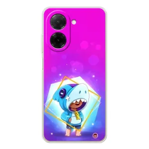 Чехол Бравл Старс для Xiaomi Redmi A5 (Леон в костюме Акулы)