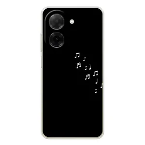 Чохол з картинками на чорному фоні для Xiaomi Redmi A5 (Ноти)