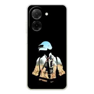 Силиконовый чехол с картинкой "Герой Pubg" на Xiaomi Redmi A5 (Пубг мен)