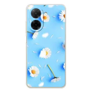 Чохол з Квітами для Xiaomi Redmi A5 (ромашки на блакитному)