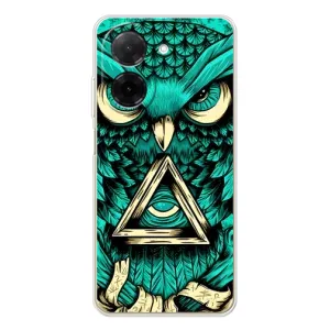 Чохли з принтом СОВИ для Xiaomi Redmi A5 (Зелена сова)