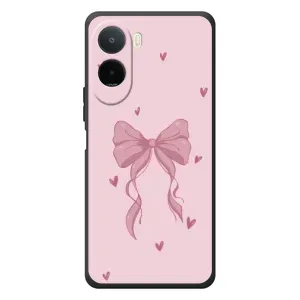 Чехол банты для Xiaomi Redmi A7 Pro (Бант на розовом)
