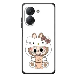 Чехол с принтом Лабубу для Xiaomi Redmi A7 (Белый Лабубу)