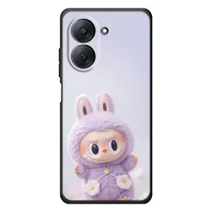 Чехол с принтом Лабубу для Xiaomi Redmi A7 (Фиолетовый Лабубу)