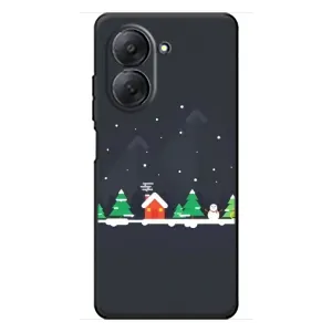 Силиконовый бампер на рождество для Xiaomi Redmi A7 (Город зимний)