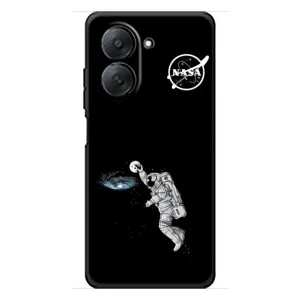 Силиконовый бампер с принтом "Наса" на Xiaomi Redmi A7 (Космонавт баскетболист)