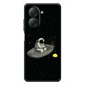 Силиконовый Чехол с принтом "Космонавты" на Xiaomi Redmi A7 (Космонавт на рыбалке)