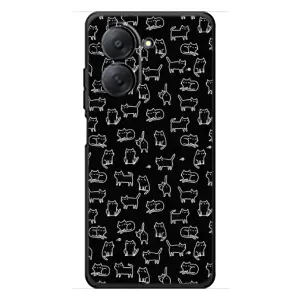 Чехол на тематику: Коты для Xiaomi Redmi A7 (Котики на черном)
