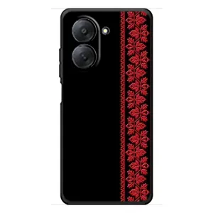 Силиконовый Чехол на Xiaomi Redmi A7 (Красная Вышиванка)