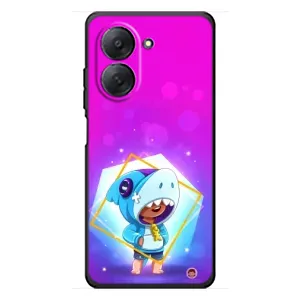 Чехол Бравл Старс для Xiaomi Redmi A7 (Леон в костюме Акулы)