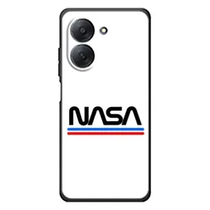 Силиконовый бампер с принтом "Наса" на Xiaomi Redmi A7 (NASA на белом фоне)