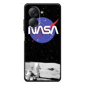 Силиконовый бампер с принтом "Наса" на Xiaomi Redmi A7 (Nasa на луне)