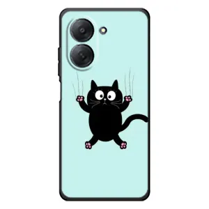 Силиконовый чехол с котиком для Xiaomi Redmi A7 (Падающий кот)