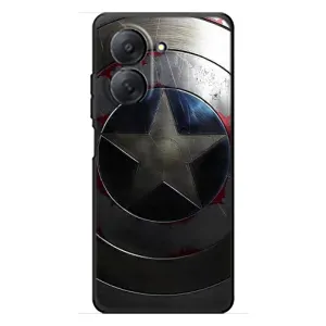Чехол с Щитом Капитана Америки на Xiaomi Redmi A7 (Ретро Щит Капитана)
