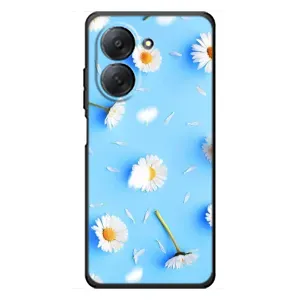 Чохол з Квітами для Xiaomi Redmi A7 (ромашки на блакитному)