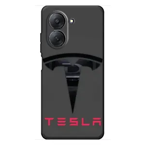 Силіконовий бампер з картинкою машини на Xiaomi Redmi A7 (Logo TESLA)